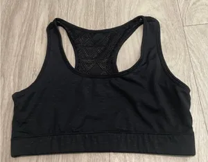ZYIA Black Racerback Sports Bralette with Mesh Detail thumbnail 1