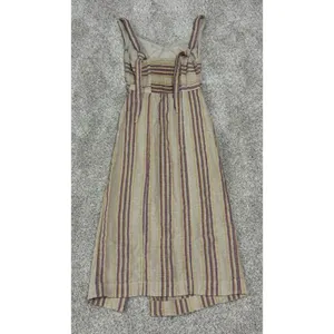 Free People Ultraviolet Midi Cotton Linen Cutout Striped Dress Size SP thumbnail 6