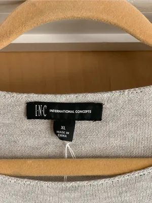 INC International Concepts Gray Colorblock Sweater Size-XL Colorblock Chic thumbnail 2
