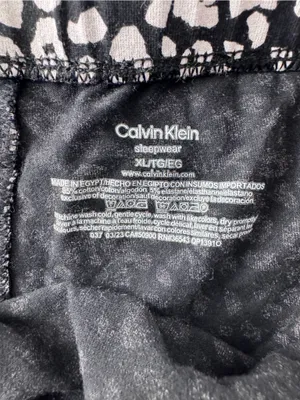 Calvin Klein Black & White Leopard Print Cami Short Pajama Set xl thumbnail 10