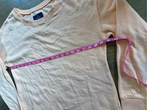 American Eagle Outfitters Women's Crewneck Pullover Sweatshirt in Pale Peach M thumbnail 6