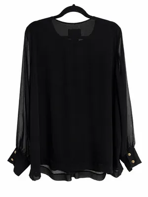 Bob Mackie Wearable Art black & gold blouse thumbnail 3