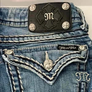 Miss Me Boot Cut Jeans with Contrast Stitching. 28. JS5014B32. Color Med: 52 thumbnail 7