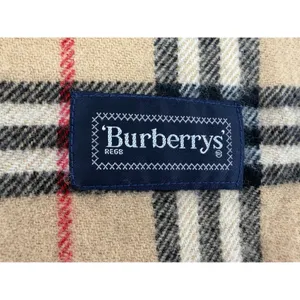 Authentic‎ Vintage Burberrys Nova Check Wool Scarf Camel Plaid Luxury Fringe thumbnail 3
