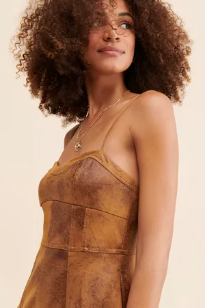 Free People Veronica Suede Mini Dress thumbnail 4