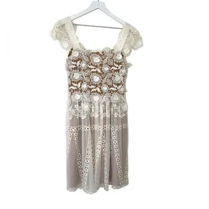 NWT Alberta Ferretti Floral Lace Embroidered Tulle Dress Size 2 thumbnail 12