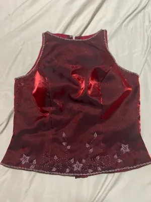 Unique designed Halter top Red thumbnail 1