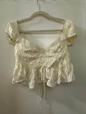 For Love & Lemons Cream Opal Lace Blouse thumbnail 5