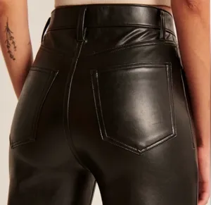 Abercrombie cross waist faux leather pants thumbnail 5