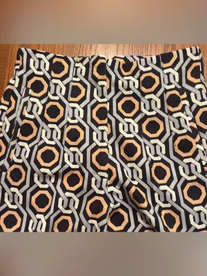 ZARA‎ Geometric Interlocking Chain Print High Rise Ankle Pants Size Small thumbnail 7
