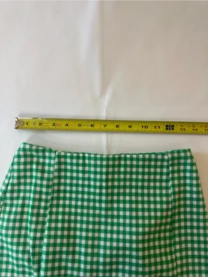 love on a hanger Green and White Gingham Mini Skirt thumbnail 2