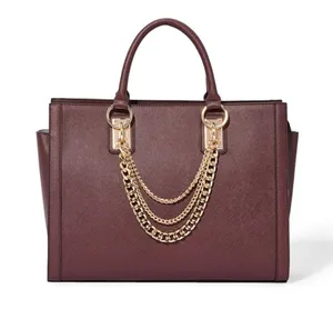 JustFab Bradley Satchel Plum Handbag 👜 thumbnail 2