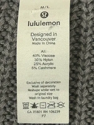 Lululemon Softer Still Wrap Cashmere Blend Zip Up Cardigan Size Medium Large thumbnail 8