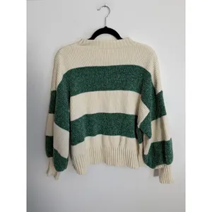 Altar'd State Green Striped sweater size medum thumbnail 4