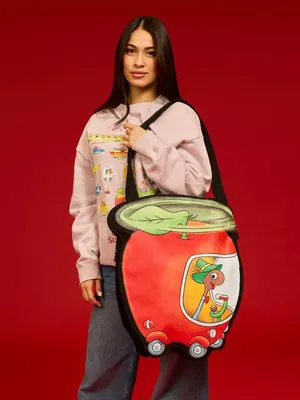 Richard Scarry's Busy World Lowly Worm Oversized Tote Bag - NWT thumbnail 2