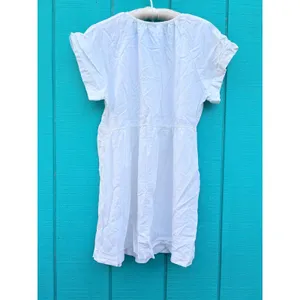 Universal Threads Womens White Linen Blend V-Neck‎ Short Sleeve Shift Dress L thumbnail 7