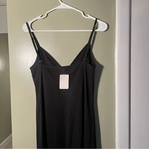 Lovestitch Women's Size Small Slow Dance Slip Dress Black Midi Sleeveless V-Neck thumbnail 8