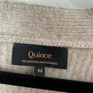 Quince Sweater Women's M Mongolian Cashmere 2.0 Oversized Boyfriend Cardigan Tan thumbnail 9