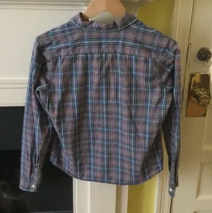 American Eagle Vintage Plaid Purple Button Down Shirt - Sz Medium thumbnail 2