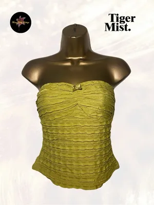NWT Tiger Mist Rosalyn Top | Size S Textured Strapless Tube Top thumbnail 2