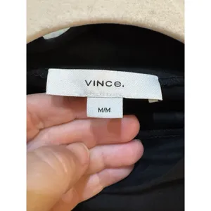 VINCE Knot Pima Cotton Black Sheath‎ Dress Tie Waist Size M, NEW NWOT, MSRP $225 thumbnail 6