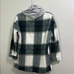 Fall Flannel Plaid Hooded Jacket with Hood thumbnail 10