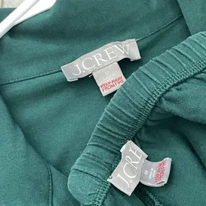 J.Crew Pajama Set cotton contrast trim womens Green (medium) loungewear sleep thumbnail 2