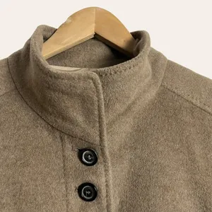 Zara Taupe Brown Single Breasted Wool Blend Over Coat Size Small thumbnail 4