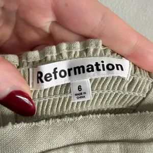 Reformation Liesel Linen Midi Dress Size 6 thumbnail 6