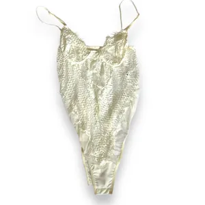 Ivory Lace Lingerie Bodice with Mesh Back Women's M thumbnail 2