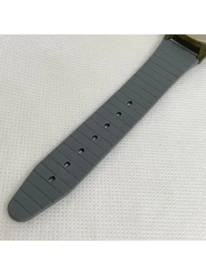 Vintage Timex Expedition Watch 33mm 100MWR gray plastic band running thumbnail 5