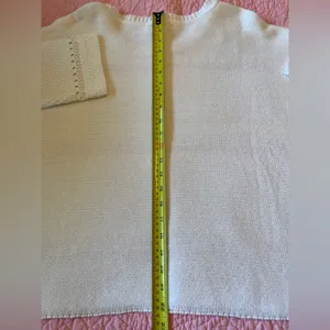 Lucky Brand Long Sleeve White Lightweight Sweater Size L Large thumbnail 6