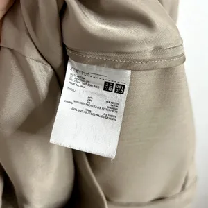 Uniqlo Wide Leg Double Breasted Suit Set Womens Size Large Tan EUC thumbnail 8