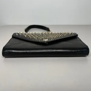 Rebecca Minkoff Black Leather Stud Wallet on Chain thumbnail 6