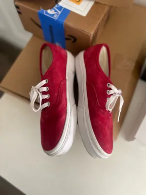 Vans Custom Authentic Suede Red thumbnail 4