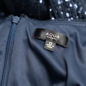 Aqua Formal - Navy Sequin‎ Twist-Front Gown thumbnail 10