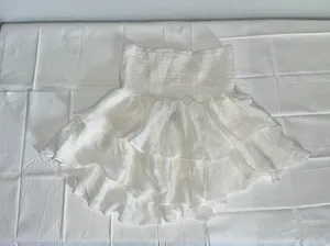 SheIn White Ruffled Skirt thumbnail 1
