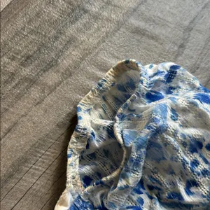 Olivaceous Blue and White Floral Blouse thumbnail 5