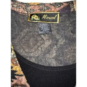029-002 MIRASOL Size Large‎ Women Brown With Gold Accents Work Office L thumbnail 4