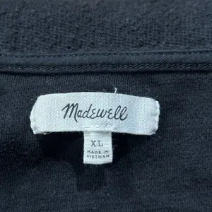 Madewell Black Textured Tie Blouse Top Women’s XL thumbnail 3