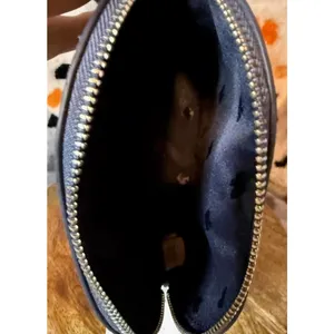 Kate Spade Lola Glitter Cosmetic Bag Dusk Navy Small Dome NWT thumbnail 3