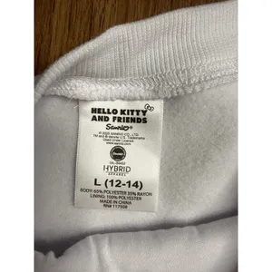 Sanrio Hello Kitty and Friends Christmas Sweatshirt White Red‎ Stripe Womens L thumbnail 2