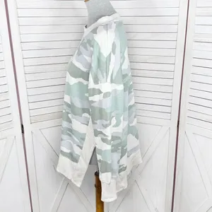 Aerie Good Vibes Dessert Sage Camo Oversized Split Side Sweatshirt Small thumbnail 2