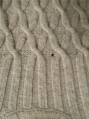 Fisherman Women’s Med Wool Cashmere Turtleneck Cable Knit Sweater Ireland FLAW thumbnail 12
