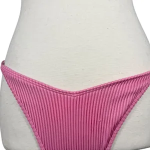 Hollister Bikini Set Womens M/S Pink Ribbed Underwire High Cut Swim 36B thumbnail 14