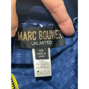 Marc Bouwer Unlimited Blue White Grid A-Line Midi Skirt Neon Yellow Zipper XS thumbnail 4