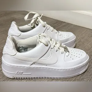 Nike Air Force 1 Sage Low White Platform Sneakers | Women’s Size 6 Street Style thumbnail 4