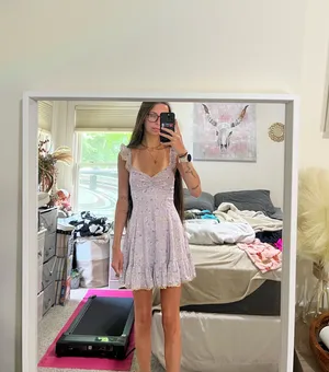 Lucy in the sky purple floral dress thumbnail 6