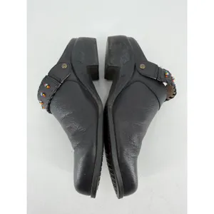 Ariat Clogs Women 8.5 Black Leather Beaded Whipstitch Western Boho Mules thumbnail 6