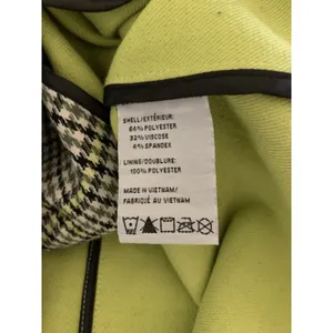 Nikki Jones Montreal Green Houndstooth Button Front‎ Jacket Womens Medium thumbnail 5